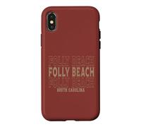 Carcasa para iPhone X/XS Vintage Folly Beach Carolina del Sur