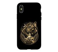 Carcasa para iPhone X/XS Vintage French Bulldog Cosmic Night Sky Dog Lover
