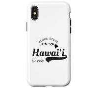 Carcasa para iPhone X/XS Vintage Hawaii EST. 1959 Aloha State - Mapa de Las Islas Hawaianas