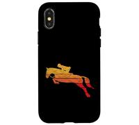 Carcasa para iPhone X/XS Vintage Horse Rider Girl 80s Hunter Jumper