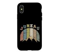 Carcasa para iPhone X/XS Vintage Juneau Alaska montaña Amanecer