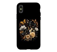 Carcasa para iPhone X/XS Vintage Pressed Flowers Butterflies Floral Boho Wildflowers
