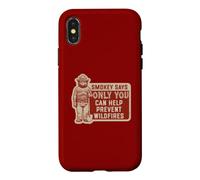 Carcasa para iPhone X/XS Vintage Smokey Bear Sign Only You Can Prevent Wildfires