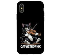 Carcasa para iPhone X/XS Violín Gato Música Clásica Violinista Gatito Violinista