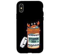 Carcasa para iPhone X/XS Vitamin Happy Crab Ocean Beach Sea Design