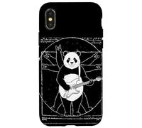 Carcasa para iPhone X/XS Vitruvian Rock Panda, Leonard da Vinci, Arte, Music, diversión