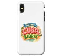 Carcasa para iPhone X/XS Viva Cuba Libre Diseño Retro Vintage Tipografía Cubana