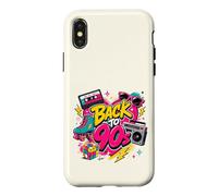 Carcasa para iPhone X/XS Volver a los 90s Nostalgia Roller Skate Boombox Cassette Nineties