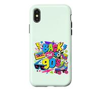 Carcasa para iPhone X/XS Volver a los 90s Nostalgia Roller Skate Boombox Cassette Nineties