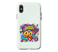 Carcasa para iPhone X/XS Volver a los 90s Nostalgia Roller Skate Boombox Cassette Nineties