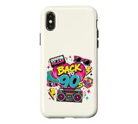 Carcasa para iPhone X/XS Volver a los 90s Nostalgia Roller Skate Boombox Cassette Nineties