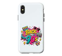 Carcasa para iPhone X/XS Volver a los 90s Nostalgia Roller Skate Boombox Cassette Nineties