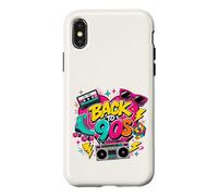 Carcasa para iPhone X/XS Volver a los 90s Nostalgia Roller Skate Boombox Cassette Nineties