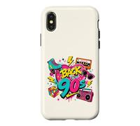 Carcasa para iPhone X/XS Volver a los 90s Nostalgia Roller Skate Boombox Cassette Nineties