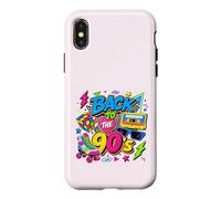 Carcasa para iPhone X/XS Volver a los 90s Nostalgia Roller Skate Boombox Cassette Nineties