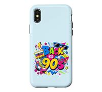 Carcasa para iPhone X/XS Volver a los 90s Nostalgia Roller Skate Boombox Cassette Nineties
