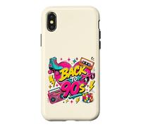 Carcasa para iPhone X/XS Volver a los 90s Nostalgia Roller Skate Boombox Cassette Nineties