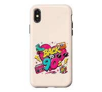 Carcasa para iPhone X/XS Volver a los 90s Nostalgia Roller Skate Boombox Cassette Nineties