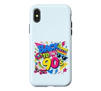 Carcasa para iPhone X/XS Volver a los 90s Nostalgia Roller Skate Boombox Cassette Nineties