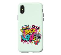 Carcasa para iPhone X/XS Volver a los 90s Nostalgia Roller Skate Boombox Cassette Nineties