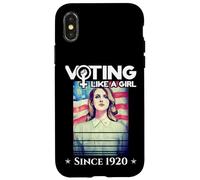 Carcasa para iPhone X/XS Votando como una niña Desde 1920-19ª Enmienda