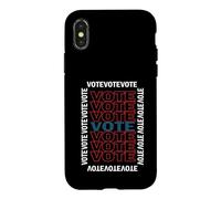 Carcasa para iPhone X/XS Vote Red White Blue Retro Voter Voting Election 2026