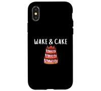 Carcasa para iPhone X/XS Wake & Cake Costume Funny Cake Baker Decorator Meme Costume