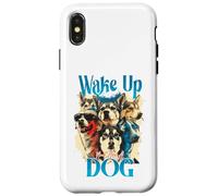 Carcasa para iPhone X/XS Wake Up Dog Lover Canine Collage Pop Art Gráfico