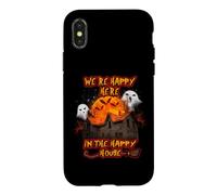 Carcasa para iPhone X/XS We're Happy Here in The Happy House Halloween Costume Moon