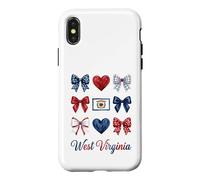 Carcasa para iPhone X/XS West Virginia Coquette Bow Chicas