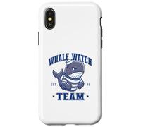 Carcasa para iPhone X/XS Whale Watch Team Watching Crew Sports Mascot Sailor