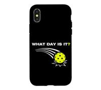 Carcasa para iPhone X/XS What Day is it? Divertido Jugador de Pickleball