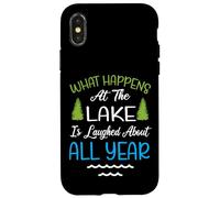 Carcasa para iPhone X/XS What Happens At The Lake Is Laughed About All Year