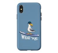 Carcasa para iPhone X/XS What Sup Beaches Gaviota de Stand Up Paddle Casual