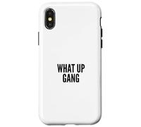 Carcasa para iPhone X/XS What Up Gang Fun Vlogger Influencer Joke Humor