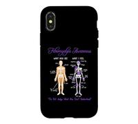 Carcasa para iPhone X/XS What You See What I Feel Skeleton Fibromyalgia Awareness
