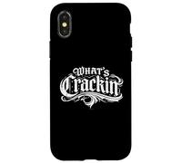 Carcasa para iPhone X/XS What's Cracking Funny tee Gothic Old English Graffiti Style