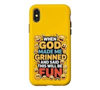 Carcasa para iPhone X/XS When God Made Me Grinned This Will Be Fun Christian