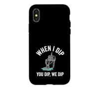 Carcasa para iPhone X/XS When I Dip You Dip We Dip Funny Housekeeper Mopa