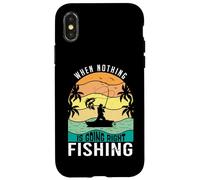 Carcasa para iPhone X/XS When Nothing Is Going Right Pesca Pescador Divertido