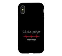 Carcasa para iPhone X/XS When This Line Gets Straight Everyone Love You - Funny