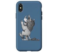 Carcasa para iPhone X/XS Where The Wild Things Are Drawn Tri-Horned Monster
