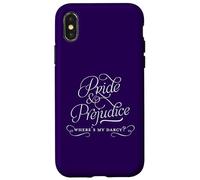 Carcasa para iPhone X/XS Where's My Darcy? Jane Austen/Orgullo y prejuicio