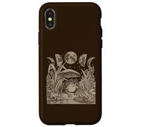 Carcasa para iPhone X/XS Whimsy Goth Fairycore Witchy Frog Mushroom Moon Vintage