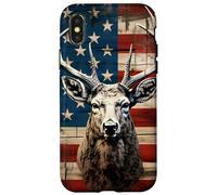 Carcasa para iPhone X/XS Whitetail Deer Buck Hunting Vintage Hunter American USA