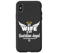 Carcasa para iPhone X/XS Wife Is My Angel She Watches Over Me In Memory