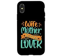 Carcasa para iPhone X/XS Wife Mother Coffee Lover Funny Mother's Day Coffee For Mom
