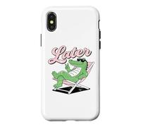 Carcasa para iPhone X/XS Wild Animal Crocodile Funny Alligator Later Gator
