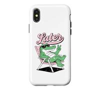 Carcasa para iPhone X/XS Wild Animal Crocodile Funny Alligator Later Gator