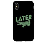 Carcasa para iPhone X/XS Wild Animal Crocodile Funny Alligator Later Gator